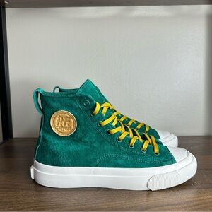 P.F. Flyers All American Aquamarine Suede Hi Top Sneakers Sz 6 Womens